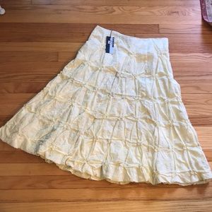 Light yellow flowing skirt